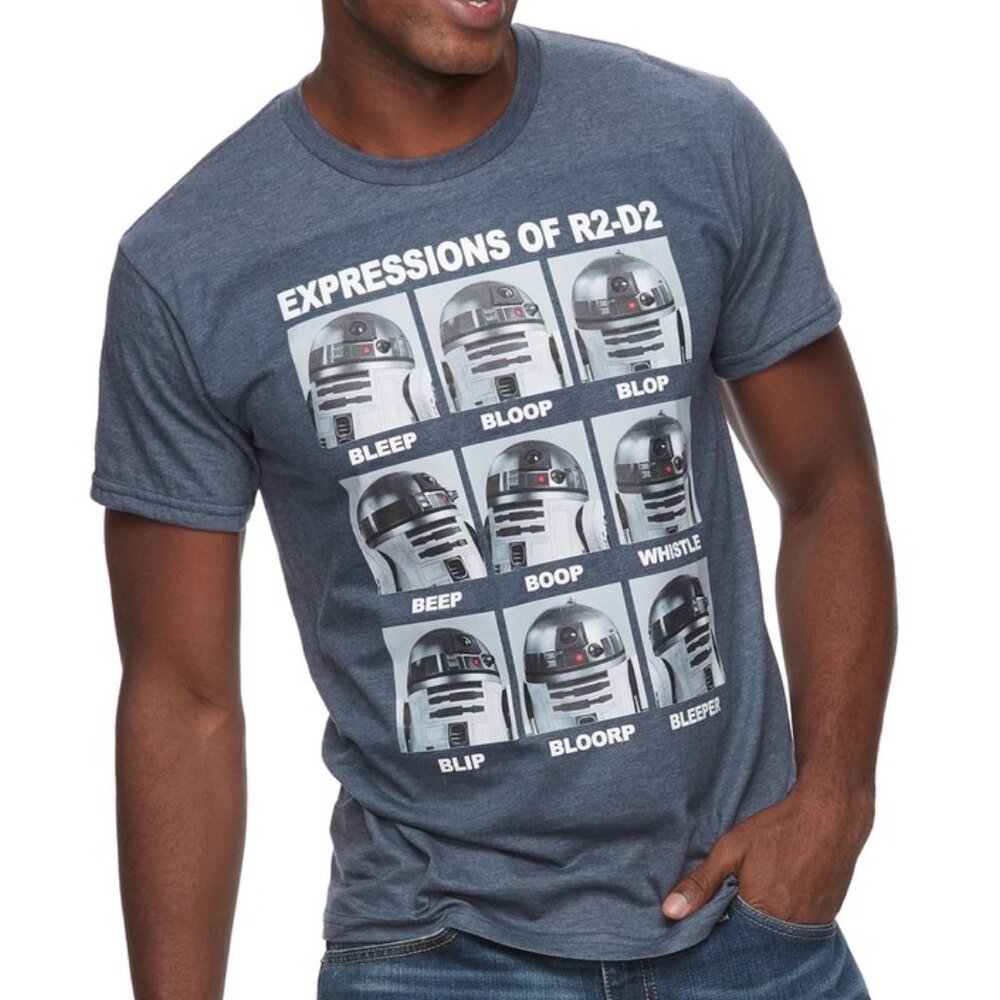 New! Star Wars R2-D2 Expressions Droid T-Shirt